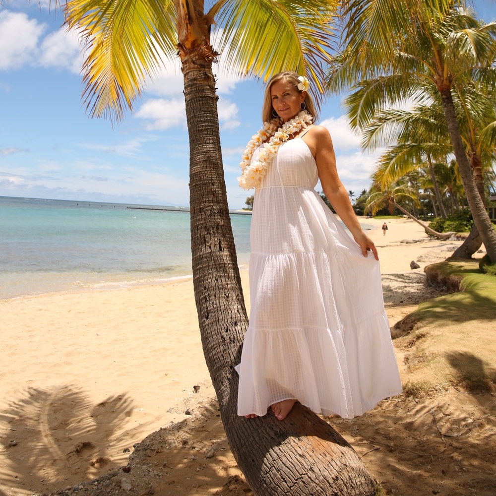 Banana Republic White Maxi Dress